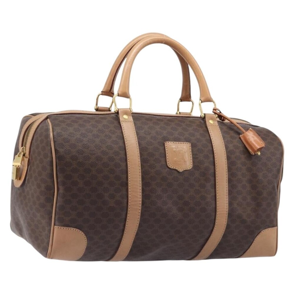 Celine Vintage Duffle Macadam Coated Canvas Medium